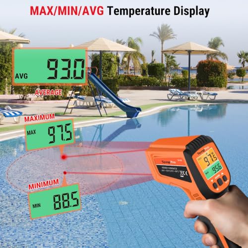 TempPro TempScan Infrared Thermometer Gun with 2 Laser for Pizza Oven Grill - style: 2-Laser & D:S 16:1