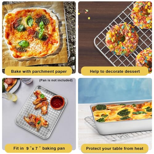 P&P CHEF 8.75 Inch Stainless Steel Cooling Baking Rack Set of 2 - size: 8.75 Inch