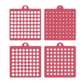 4 Pack Reusable Royal Icing Sprinkle Stencils Gem Glitter Stencils Bakery Stencil Template Set for Cookie Cake and Cupcake,Crafts DIY Tumblers Reusable Glitter & Gem Template Set (Flower) - style: Flower