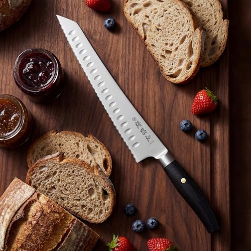Bread Knife for Homemade Bread,Serrated Blade 8 in with Cover - size: 8"