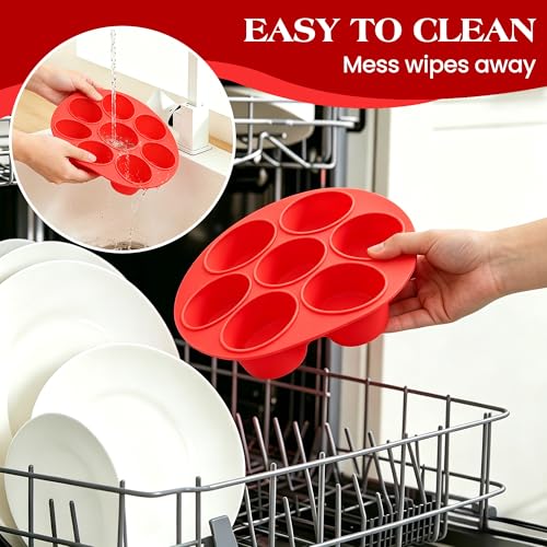 Silicone Muffin Pans for Air Fryer, Oven Baking Nonstick - size: 7-Cup