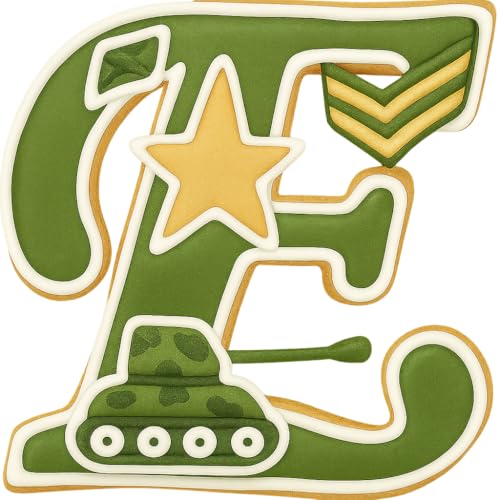 Mighty Gadget Fancy Cursive Letter A to Z Cookie Cutter - 4" Tall Alphabet Baking Mold (Random Color) (E) - color: E