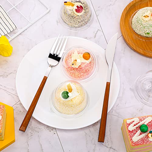 Patelai 150 Pcs Mini Cupcake Containers Clear Plastic Dome Boxes, Clear - color: Clear