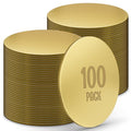O'CREME Mini Cake Boards 3.25 Inch Round Gold Foil 100 Count - color: Gold, size: 3-1/4 Inch