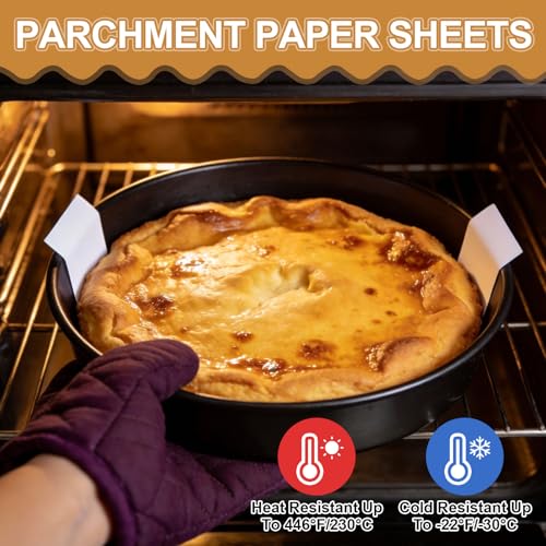 uxcell Parchment Paper Rounds 8" White 40 Sheets - color: White, size: 7.9"