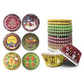 qiqee Christmas Jumbo Cupcake Liners 300PCS Cupcake Liners Cupcake Cups 6 Designs Christmas Gingerbread Man Cupcake Papers Baking Cups Cupcake Wrappers (Large Size) - color: Christmas Gingerbread Man, size: Large / 300 Counts