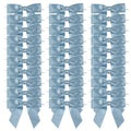 AIMUDI Dusty Blue Satin Ribbon Bows 3.5" Pre-Tied Twist Tie Bows for Treat Bags Gift Wrapping Cake Pop Goodie Bags Party Wedding Baby Shower Favor - 50 PCs - color: Blue Dusty