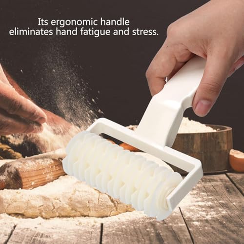 2Pcs Lattice Pastry Cutter Set, 70mm & 120mm Plastic Grid Dough Cutter Roller Baking Tool for Beef Wellington Cookie Pie Crust Pizza Bread