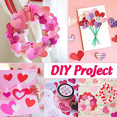 ECOHU Heart Punches for Paper Crafts, 1-Inch Across, Small Hole Heart Punch Cutter, Lever Punch, Shape for Card Making, Scrapbooking, DIY Arts.