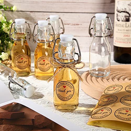 Queekay 20 Pack Mini Swing Top Glass Bottles - size: 5.07 oz