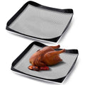 Teenyyou 2 Pcs 11 x 11 Inch PTFE Solid Oven Basket Non Stick Cooking Basket Cooking Trays for Quick Oven Accessories Baking Chips Chicken Wings Bread Heating - size: 11 x 11 Inch