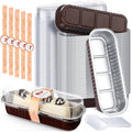 Tioncy 100 Pcs Mini Loaf Pans with Lids Spoons, Classic - style: Classic