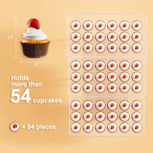 Bakzon 3 Pack Dessert Table Display Set, Acrylic Cupcake Buffet Dessert Risers Stands, Tier Serving Trays Holder for Weddings Baby Shower Tea Party