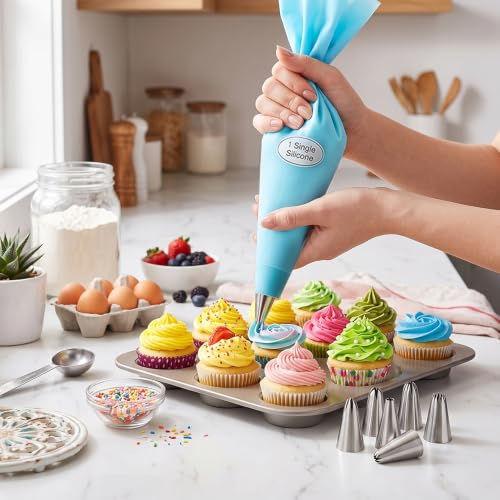 14PCS Large Piping Tips, Stainless Steel Cake Decorating Nozzles Set
