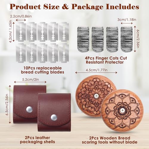 18Pcs Wooden Bread Scoring Lame Tool for Baking