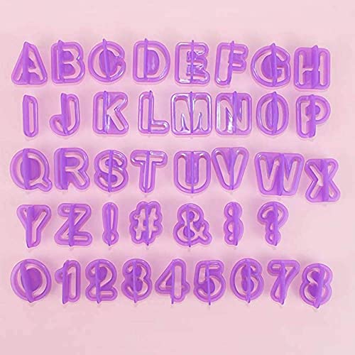 BlingKingdom 40 PCS Mini Alphabet Cookie Cutters, Fondant Letter Cutter Set