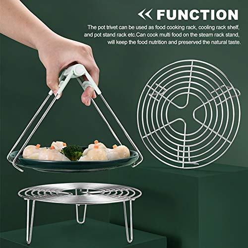 Round Steamer Rack, 304 Stainless Steel Cooling Rack, 7.87 x 2.76 Inch - size: 7.87x2.76inch.