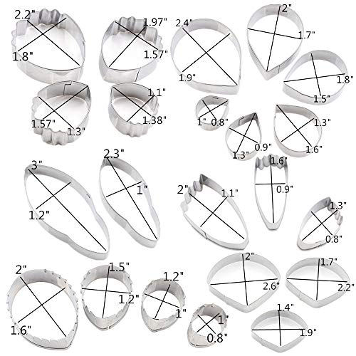 6set Gum Paste Fower Cutter Set Cookie Cutter for Wedding Cake Decorating