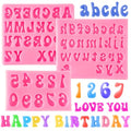 3 PCS Letter Molds for Chocolate, Silicone Alphabet Mold and Numbers Molds - size: 3pcs-Letter