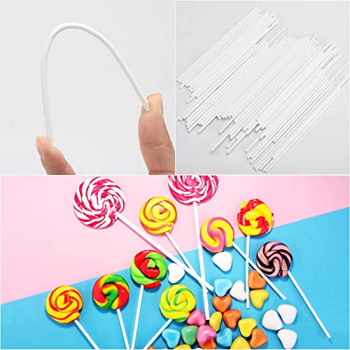 1000Pcs 6 Inch White Paper Lollipop Sticks, Paper Sucker Sticks, Cake Pop Stick for Cake Toppers, Chocolate,Cookie,Rainbow Candy - size: 6 Inch (1000 pieces)