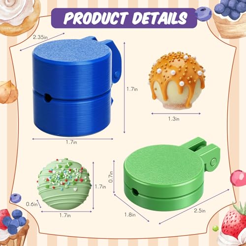 2 Pcs Round and Disc Cake Pop Mold Shapes Press Set, Sphere, Disc - color: Round and Disc, size: Small
