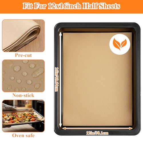 400 Pcs Parchment Paper Sheet for Baking 12x16 Inch Non-Stick Precut Baking