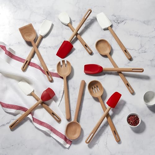 Le Creuset Silicone Signature Medium Spatula, Cerise - color: Cerise, style: Medium Spatula