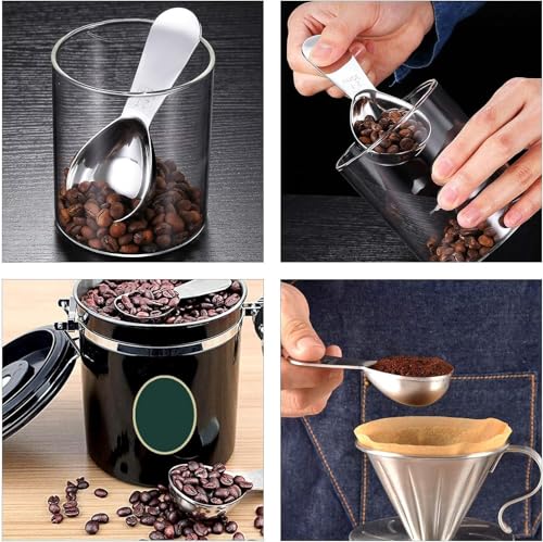 Stainless Steel 1 Tablespoon Measuring Coffee Scoop Spoon (Stainless Steel 3) - size: Stainless Steel 3