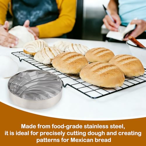 4.1 Inch 2 in 1 Concha Cutter, Conchas Donut Cutter, Concha Stamp – Ideal for Mexican Coffee, Hot Chocolate, Day of the Dead, Mexican Theme Parties, Festive & Family Gatherings - color: 2 in 1 Concha Cutter