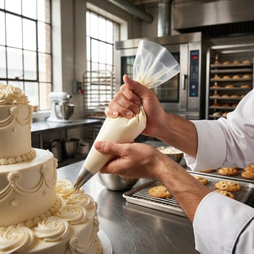 12" Disposable Piping Bags 100Pcs, Thickened Non-Slip Anti-Burst Pastry