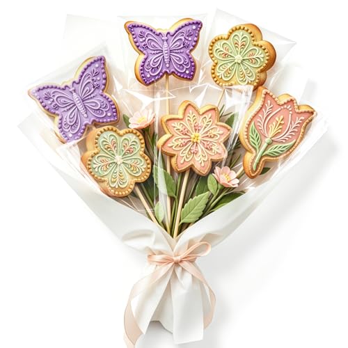 5pcs Flower Cookie Cutter Set, Food Grade Stainless Steel Shapes - color: Flower