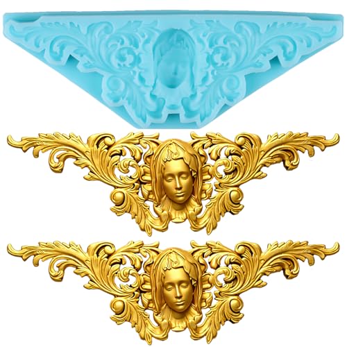 3D Baroque Fondant Molds Curlicues Scroll Relief Silicone Molds - color: Style F