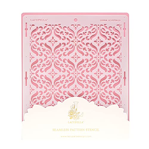Lacupella Cake Decorating Stencil for Tall Buttercream Cake, Royal Icing, Ganache, Paint, Airbrush (Lorna) - style: LORNA