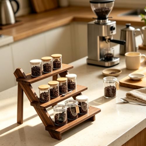 Wood Display Stand 3 Tiered Cupcake Dessert Display Snack Stepped Rack Wooden Tiered Cookie Display Table Trays Food Display Risers for Christmas Party Vendor Wedding Farmhouse Decor (3 Tier) - size: 3-Layer Cake Rack