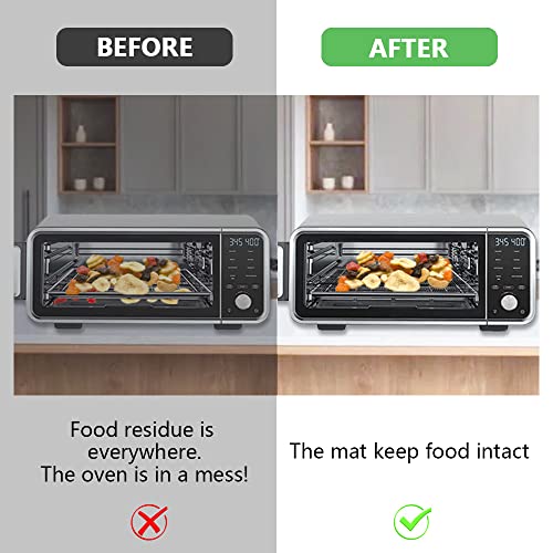 for Ninja Foodi Reusable Air Fryer Liners 12x12inch Non-Stick，Bottom of Toaster Oven Mat,3x Liners + 3x Mesh Sheets, Baking/Microwave/Grill,450°F,Pre-Cut Square for SP101/SP201/SP301/SP351 - size: 12"L x 12"W