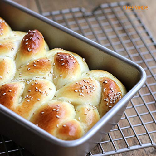 CHEFMADE 2LB Rectangle Loaf Pan, Non-Stick Oblong Bread and Meat Bakeware for Oven Baking (Champagne Gold) - size: 01 - 5" x 9" x 2"
