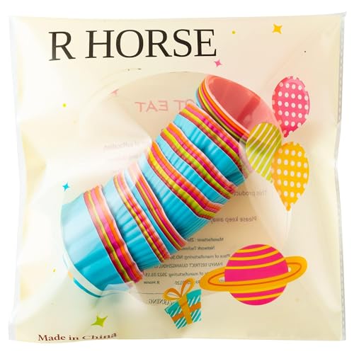R HORSE Multi Flower-Shaped Silicone Cupcake Molds, 42PCS - color: Flowers