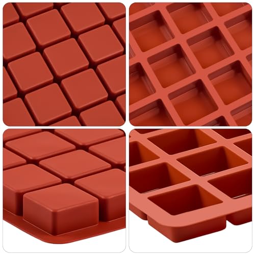 Puyeipt Mini Square Silicone Candy Molds, 2 Pack, 80 Cavities - size: 80 Cavities