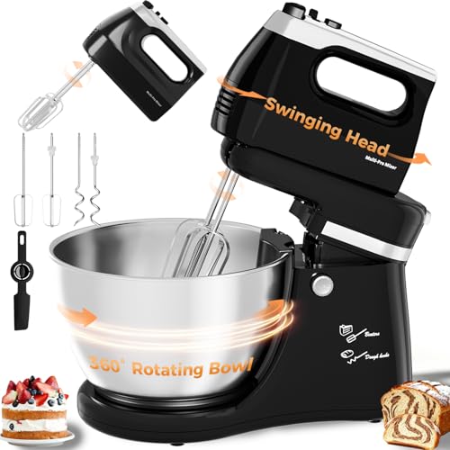 4.8QT 2-in-1 Stand Mixer, Black - color: Black, size: 4.8QT