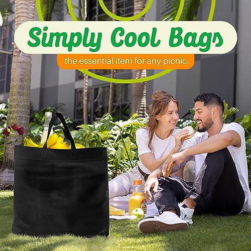 Simply Cool 200 Pack Reusable Grocery Bags, Medium Tote Bags Bulk, Black - color: Black, size: 200 Pack - Medium Bags