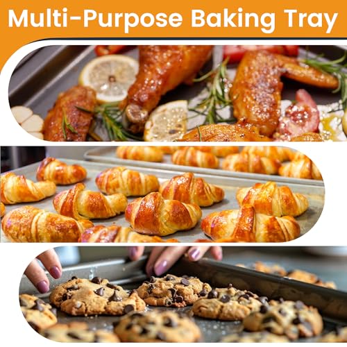 6 Pack Aluminum Baking Sheet Pan, 21 x 15 in - size: 6-pack Solid Large Size (21"×15")