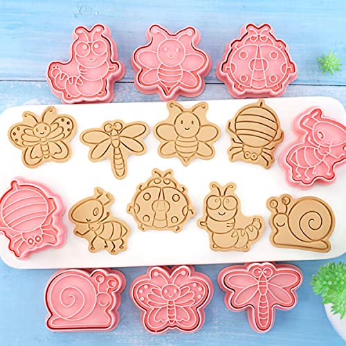 8-Piece Small Animal Cookie Cutter and Stamp Set, Plastic - color: Small Animal