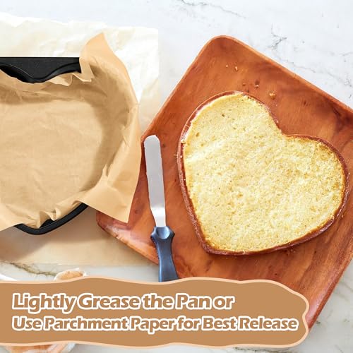 E-far 8 Inch Heart Cake Pan, 3 Pcs Nonstick Heart Shaped Cake Mold - color: Black, size: 8-Inch (Set of 3)