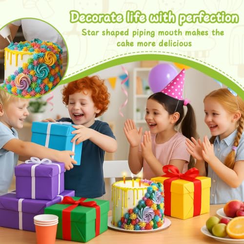 Suuker Open Star Piping Tips Set, 9 Pieces, Small Size
