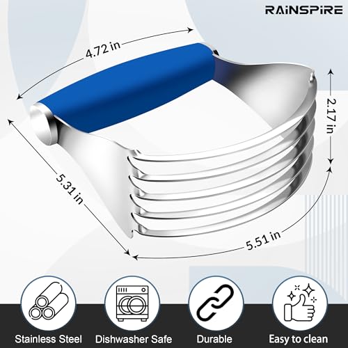 Large Pastry Cutter For Baking Durable Pastry Blender Dough Cutter Blue - color: Dark Blue