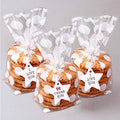 JOERSH Cellophane Treat Bags with Silver Ties, 200 Pack, 5x8 Inch