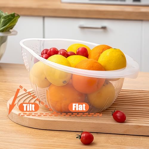Japanese Rice Strainer Quinoa Washing Bowl Small Grains Washer Cleaner - color: Clear