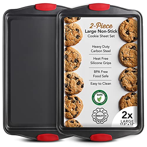Eatex Baking Sheet Set, 2 Piece Baking Pans Set, Cookie Sheets for Baking - size: 2 Piece Large