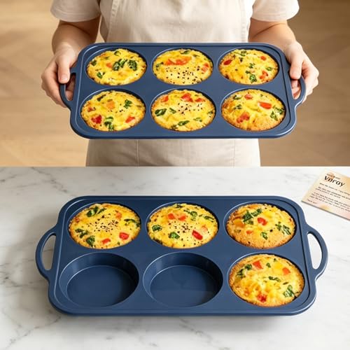 2Pcs Jumbo Silicone Muffin Top Pan 4 In with Frame Nonstick Egg Mold Baking - color: Gray