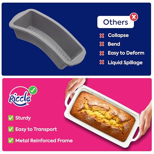 Silicone Bread Loaf Pan 2 Pc, 9.5x5 inch inch Banana Bread Loaf Pan